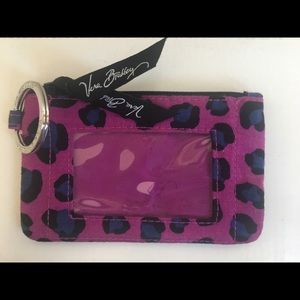 Leopard Vera Bradley Iconic Zip ID Case